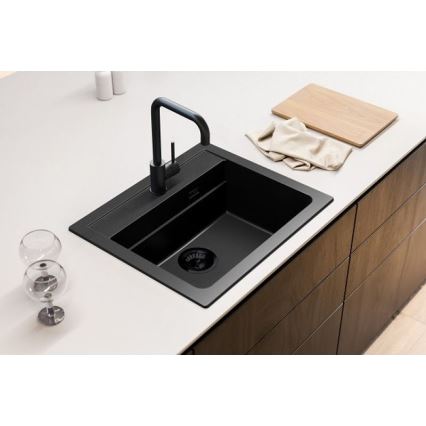 ALVEUS 1148162 - Lavello della cucina ATROX 59x50 cm granito/nero