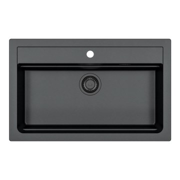 ALVEUS 1148163 - Lavello della cucina ATROX 79x50 cm granito/nero