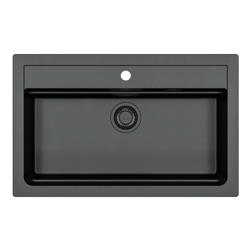 ALVEUS 1148163 - Lavello della cucina ATROX 79x50 cm granito/nero