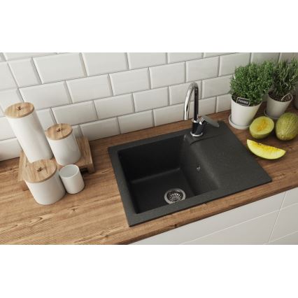 ALVEUS 1149116 - Lavello della cucina GEM 59x50 cm granito/nero