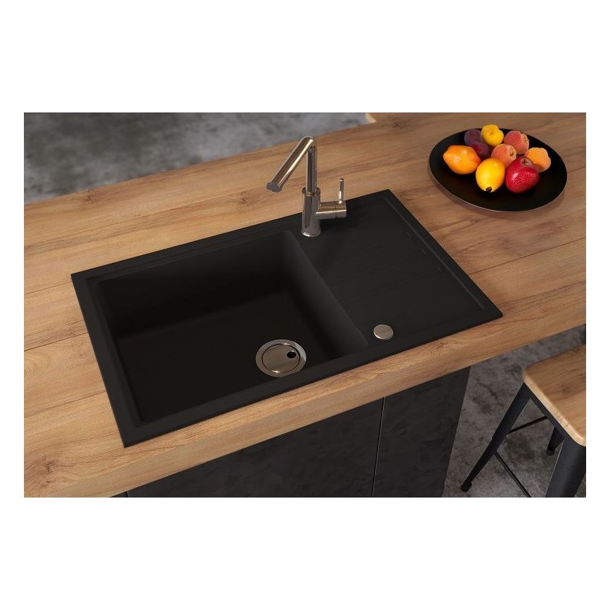 ALVEUS 1149117 - Lavello della cucina INTERMEZZO 78x48 cm granito/nero