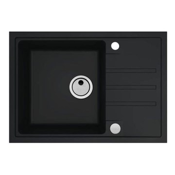 ALVEUS 1149126 - Lavello della cucina INTERMEZZO 68x48 cm granito/nero