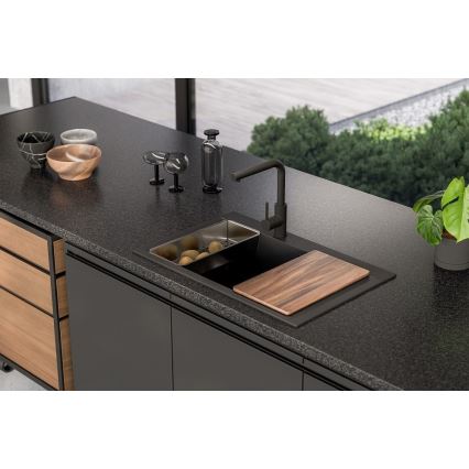ALVEUS 1149303 - Évier de cuisine PURE 79 x 51,5 cm granit/anthracite