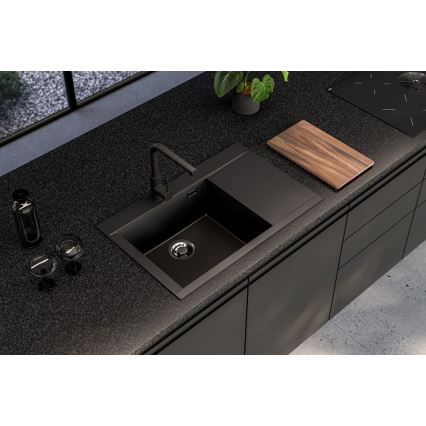 ALVEUS 1149303 - Évier de cuisine PURE 79 x 51,5 cm granit/anthracite