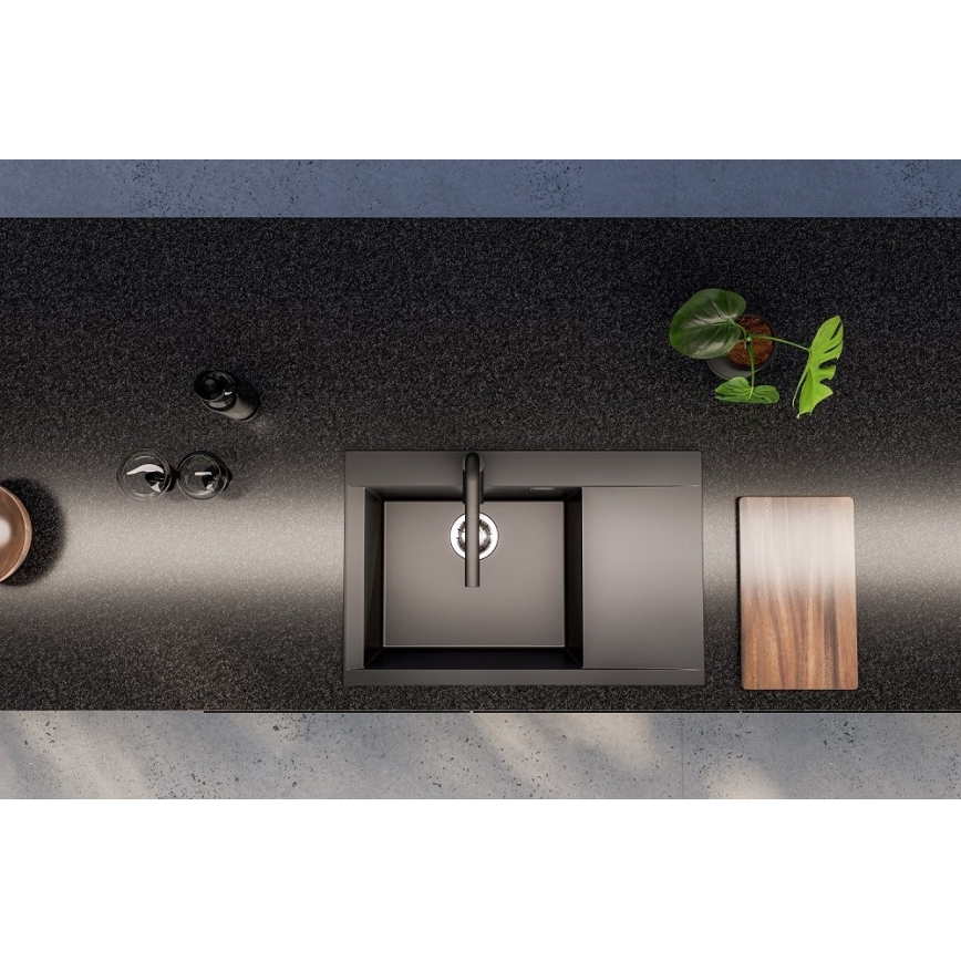 ALVEUS 1149304 - Lavello da cucina PURE 79x51,5 cm granito/nero