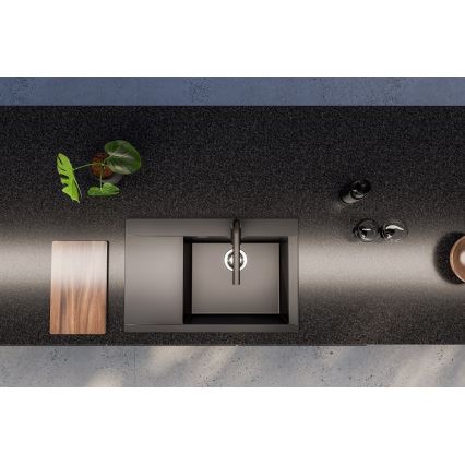 ALVEUS 1149503 - Lavello da cucina PURE 79x51,5 cm in granito/nero