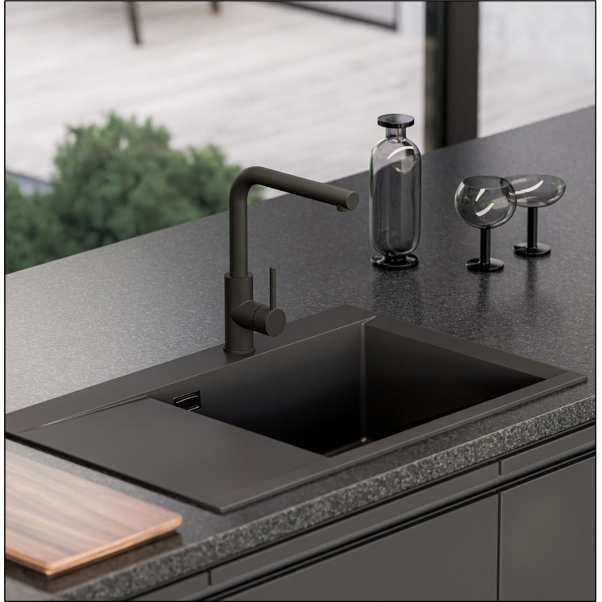 ALVEUS 1149504 - Évier de cuisine PURE 79x51,5 cm granit/noir