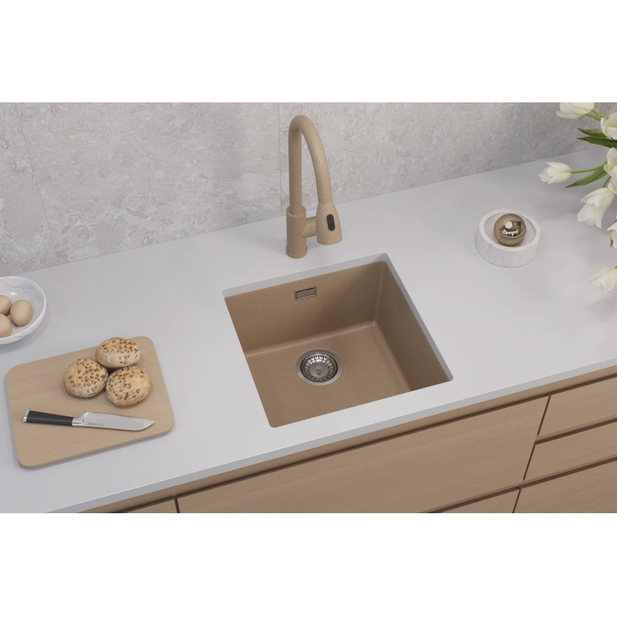 ALVEUS 1150047 - Évier de cuisine OMNI 45x45 cm granit/beige