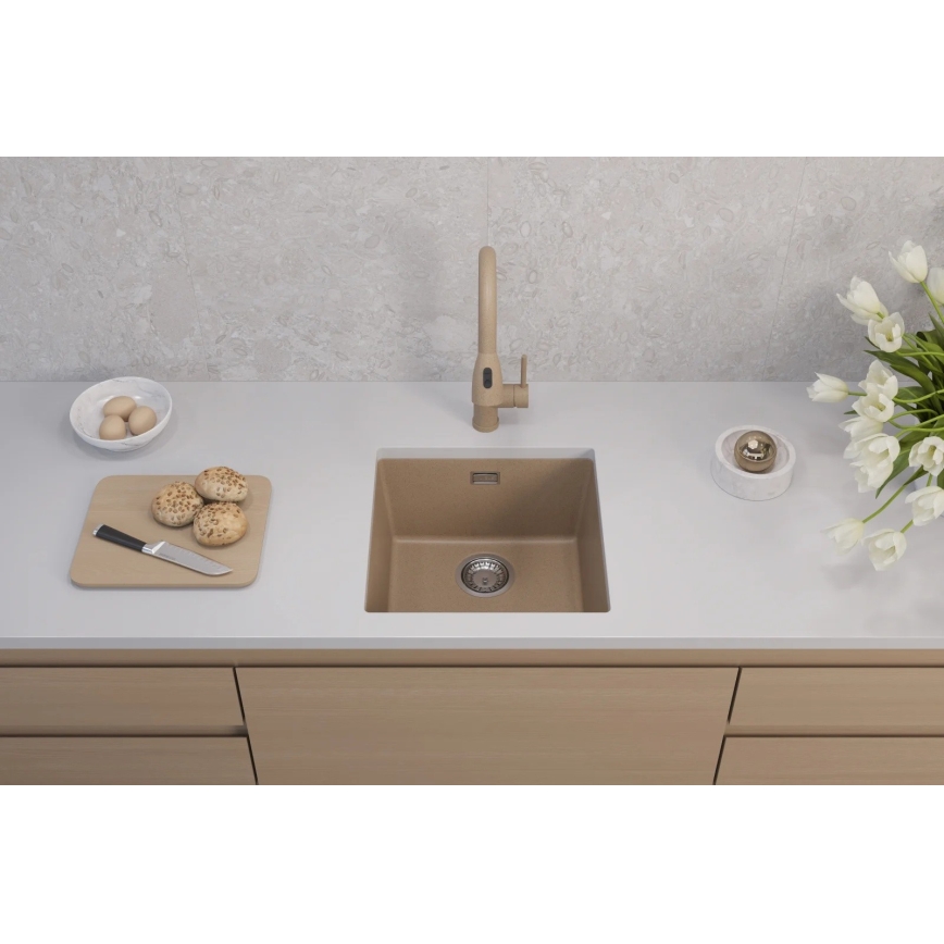 ALVEUS 1150047 - Évier de cuisine OMNI 45x45 cm granit/beige
