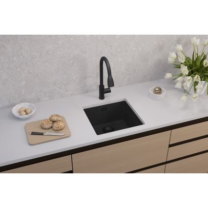 ALVEUS 1150048 - Lavello della cucina OMNI 45x45 cm granito/nero