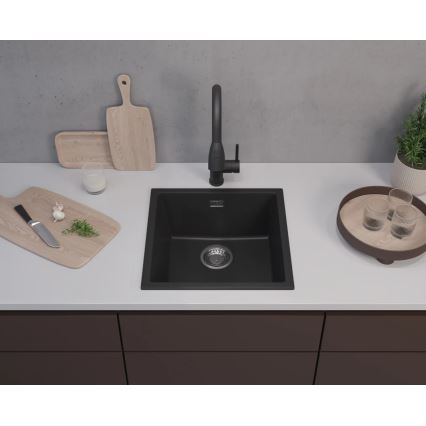 ALVEUS 1150048 - Lavello della cucina OMNI 45x45 cm granito/nero