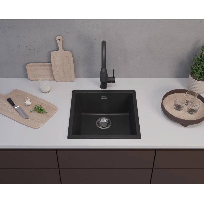 ALVEUS 1150048 - Lavello della cucina OMNI 45x45 cm granito/nero