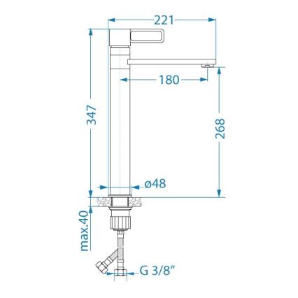 ALVEUS 1150752 - Spültischarmatur MAYA 34,7 cm Hochglanzchrom