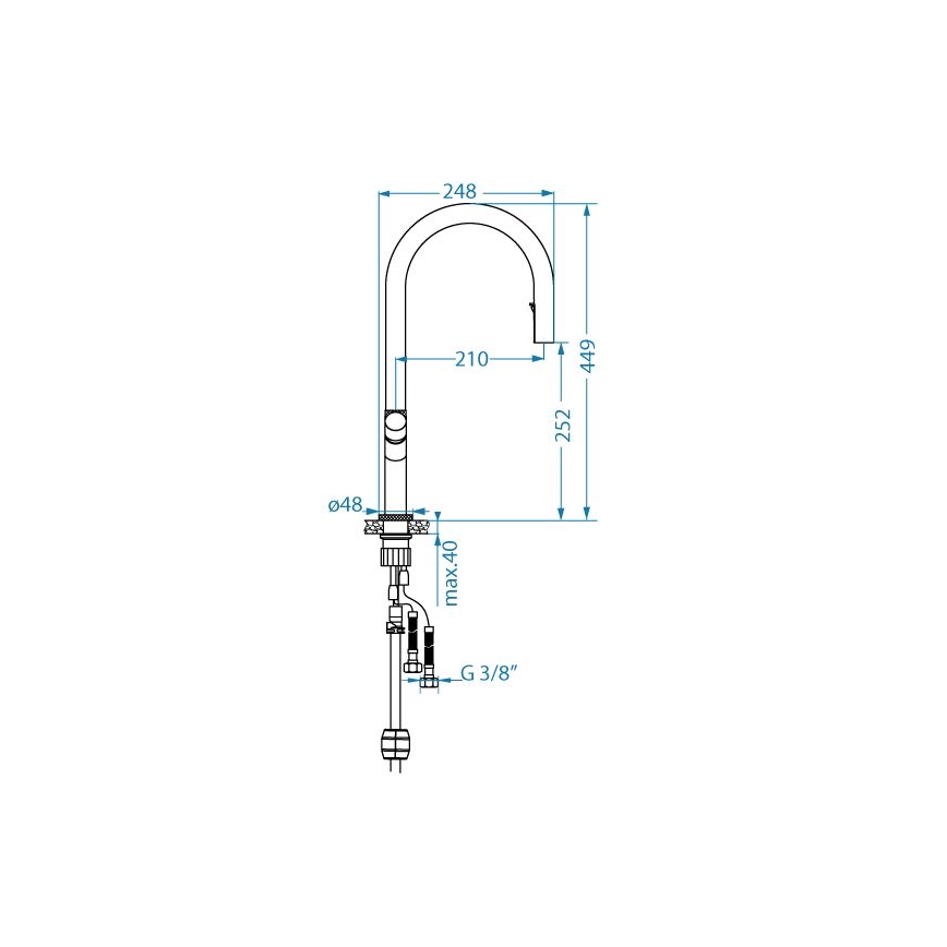 ALVEUS 1150779 - Rubinetto per lavello SWAN 44,9 cm bronzo