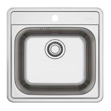 ALVEUS 1151258 - Lavello della cucina MORE 50x49 cm opaco acciaio/raso