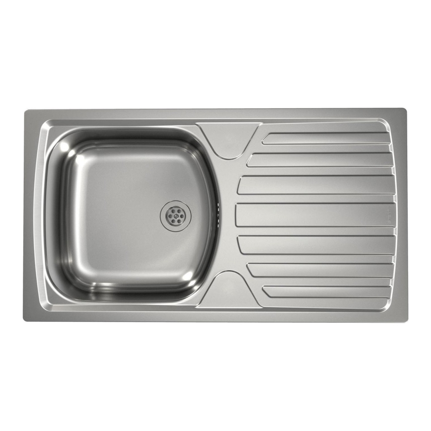 ALVEUS - Évier de cuisine BASIC 78x43,5 cm inox mat/satiné + mitigeur d'évier VIOLA 36,7 cm inox brossé