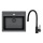 ALVEUS SETA23228 - Lavello da cucina ATROX 59x50 cm + miscelatore per lavello con collo flessibile MINTAS 34 cm granito/nero opaco