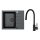 ALVEUS SETA23230 - Lavello da cucina CADIT 59x50 cm + miscelatore da cucina con collo flessibile MINTAS 34 cm granito/nero opaco