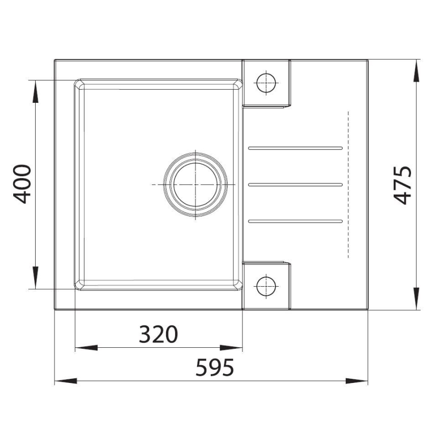 ALVEUS SETA23236 - Küchenspüle ROCK 59,5x47,5 cm + Spültischarmatur mit flexiblem Auslauf MINTAS 34 cm Granit/matt-schwarz