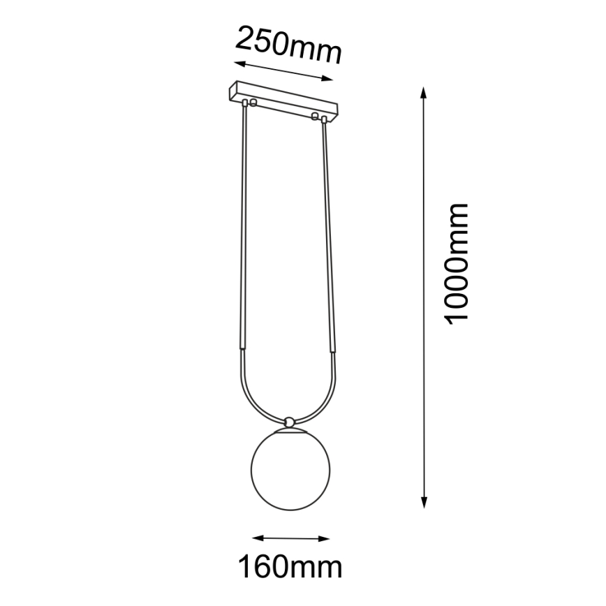 Amplex - Suspension filaire 1xE14/15W/230V noire