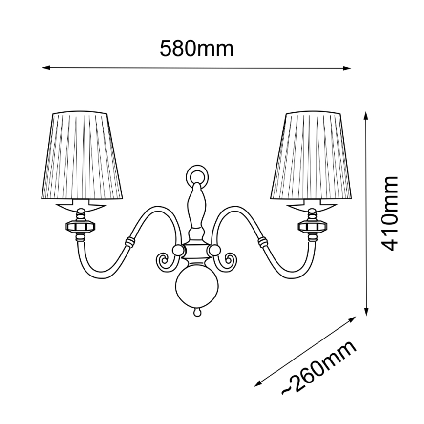 Amplex - Applique 2xE14/10W/230V
