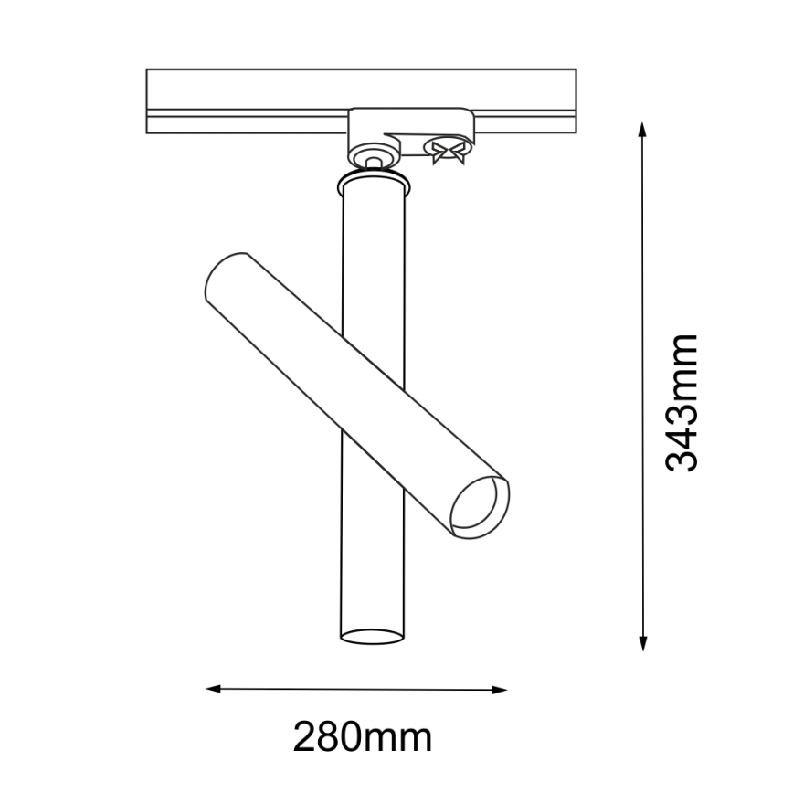Amplex - Faretto per sistema a binario 1xGU10-MR11/15W/230V nero/ottone