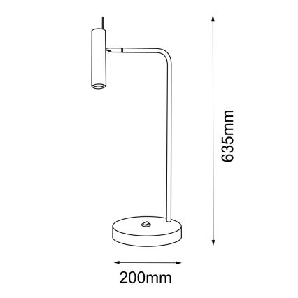 Amplex - Lampe de table 1xGU10/15W/230V noire
