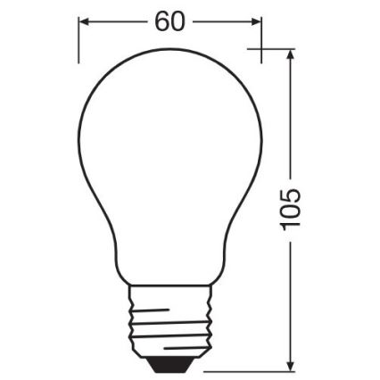Ampoule à intensité variable LED A60 E27/7W/230V 2700K - Osram