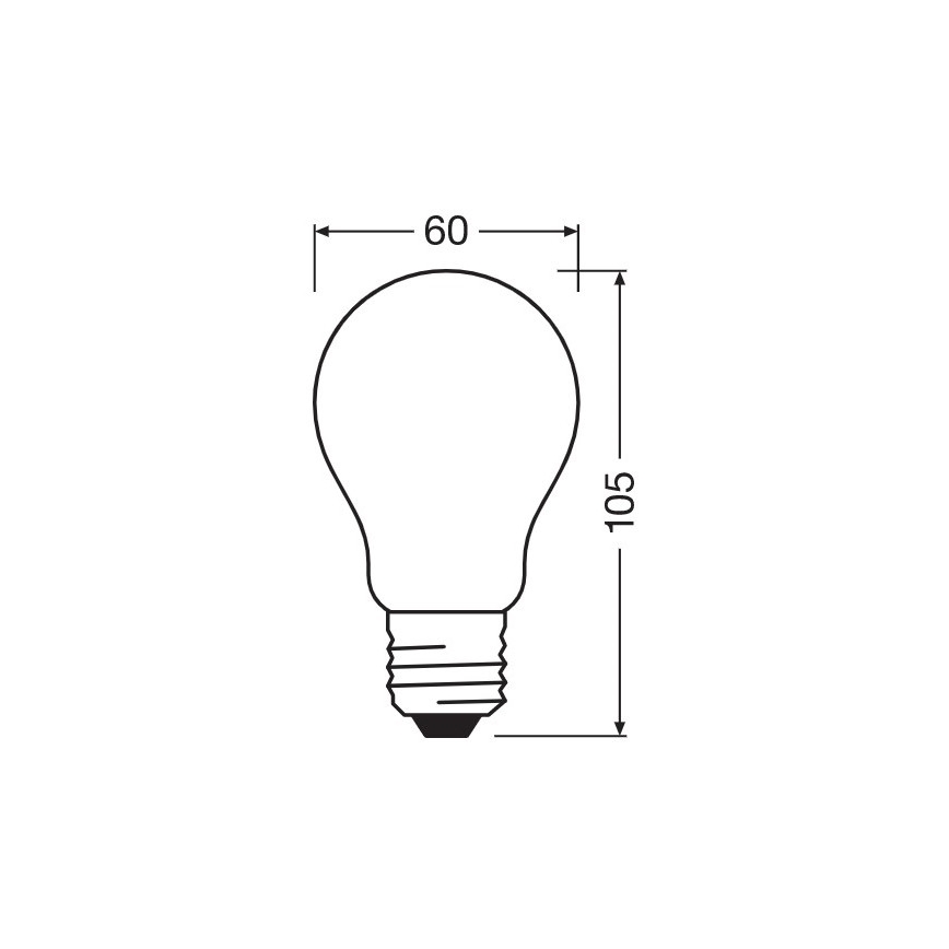 Ampoule à intensité variable LED A60 E27/7W/230V 2700K - Osram