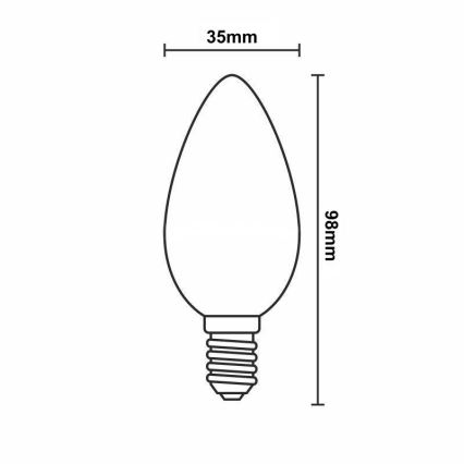 Ampoule à intensité variable LED FILAMENT C35 E14/6W/230V 3000K