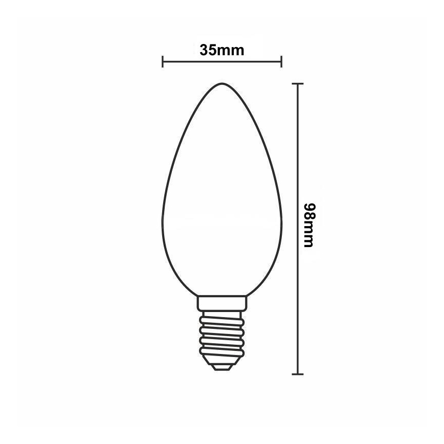 Ampoule à intensité variable LED FILAMENT C35 E14/6W/230V 3000K