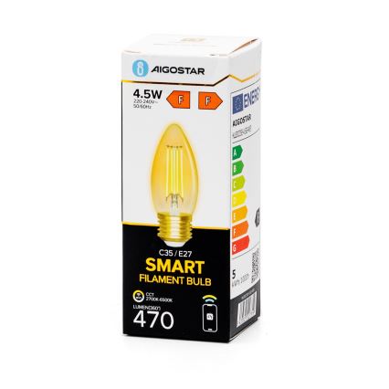 Ampoule à intensité variable LED FILAMENT C35 E27/4,5W/230V 2700-6500K Wi-Fi - Aigostar