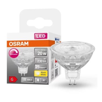 Ampoule à intensité variable LED GU5,3/3,4W/230V 2700K CRI 90 - Osram