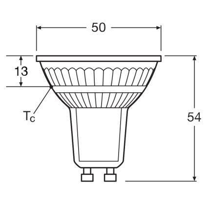 Ampoule à intensité variable LED PAR16 GU10/4,7W/230V 4000K 36° CRI 90 - Osram