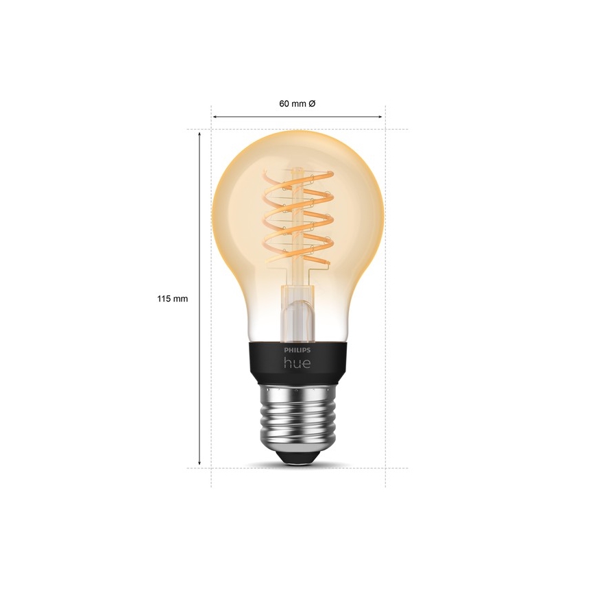 Ampoule à intensité variable LED Philips Hue WHITE FILAMENT A60 E27/7W/230V 2100K