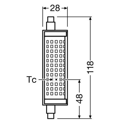 Ampoule à intensité variable LED R7s/18,2W/230V 2700K 118 mm - Osram