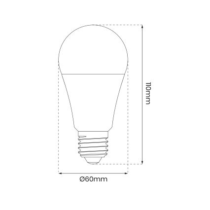 Ampoule à intensité variable LED RGB A60 E27/8W/230V 2700-6500K Wi-Fi Tuya