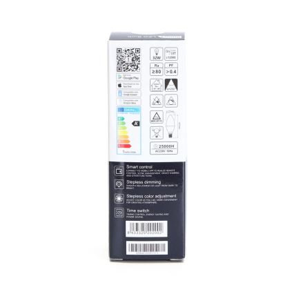 Ampoule à intensité variable LED RGBW C37 E14/5W/230V 3000-6500K Wi-Fi - Aigostar