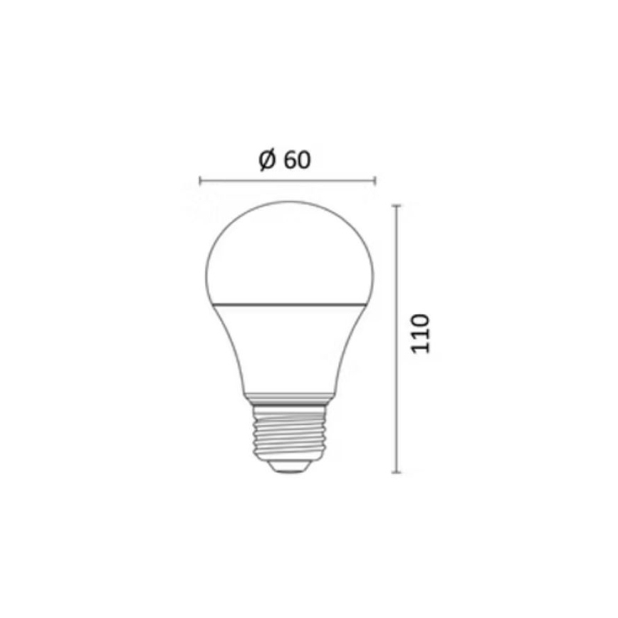 Ampoule à intensité variable LED RGBW E27/8,5W/230V 3000-6500K Wi-Fi - Reality