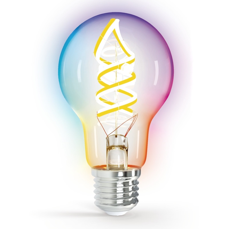 Ampoule à intensité variable LED RGBW FILAMENT MESH Smart A60 E27/4,9W/230V 2700K - Aigostar