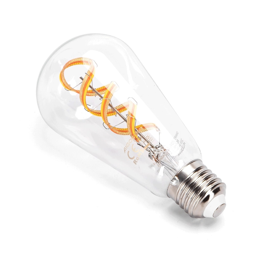 Ampoule à intensité variable LED RGBW FILAMENT ST64 E27/4,9W/230V 2700-6500K Wi-Fi - Aigostar