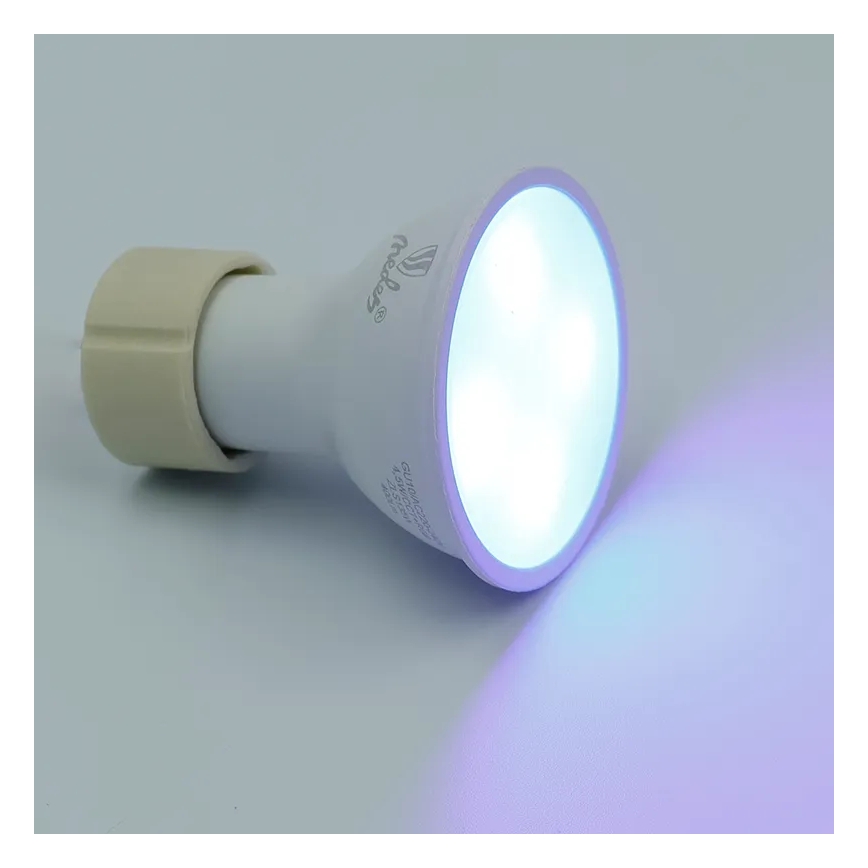 Ampoule à intensité variable LED RGBW GU10/4,5W/230V 2700-6500K Wi-Fi Tuya
