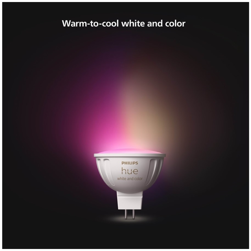 Ampoule à intensité variable LED RGBW Philips Hue White And Color Ambiance GU5,3/MR16/6,3W/12V 2000-6500K