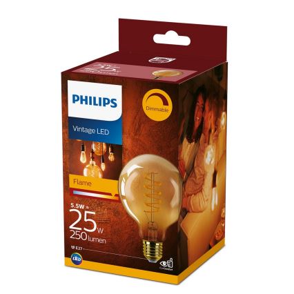 Ampoule à intensité variable LED VINTAGE Philips G93 E27/4W/230V 1800K