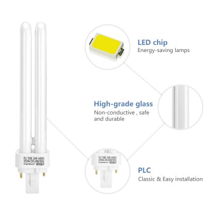 Ampoule basse consommation G24d-3/26W/230V 6500K - Brilagi