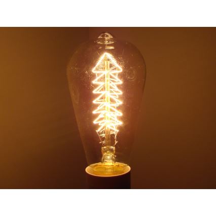 Ampoule décorative industrielle à intensité variable SELEBY ST64 E27/40W/230V 2200K