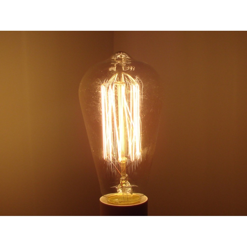 Ampoule décorative industrielle à intensité variable SELEBY ST64 E27/40W/230V 2200K