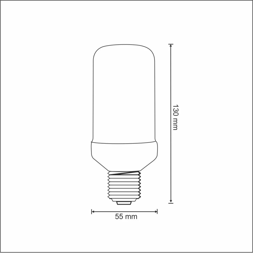 Ampoule décorative LED FLAME T60 E27/3W/230V 1400K