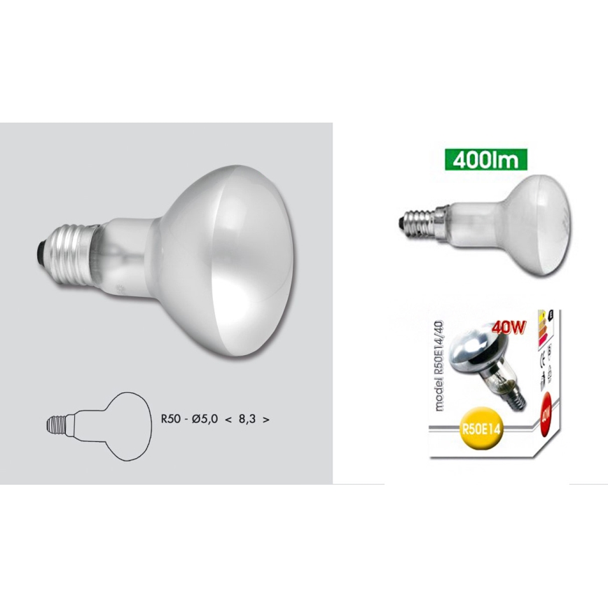 Ampoule industrielle E14/40W/230V 2700K - Ecolite