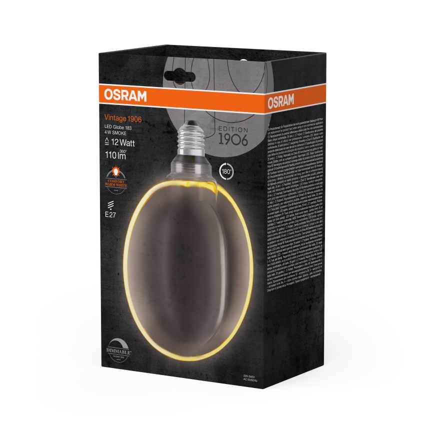 Ampoule LED dimmable VINTAGE FILAMENT E27/4W/230V 1800K - Osram